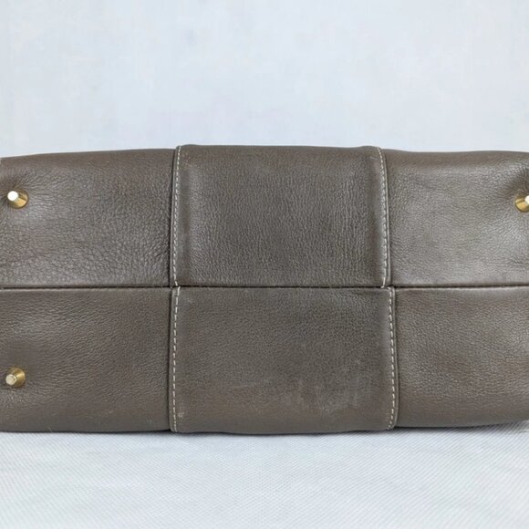 Christian Dior CD Logo Leather Large Shoulder Bag Brown Made in France - Picture 10 of 14